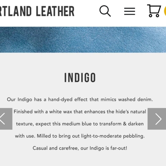 Portland Leather Adrianna Pouch. EUC. Indigio color - Picture 4 of 7